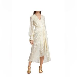 Acler Wayside Draped Maxi Dress Cream, size 10. Brand new with tags on.